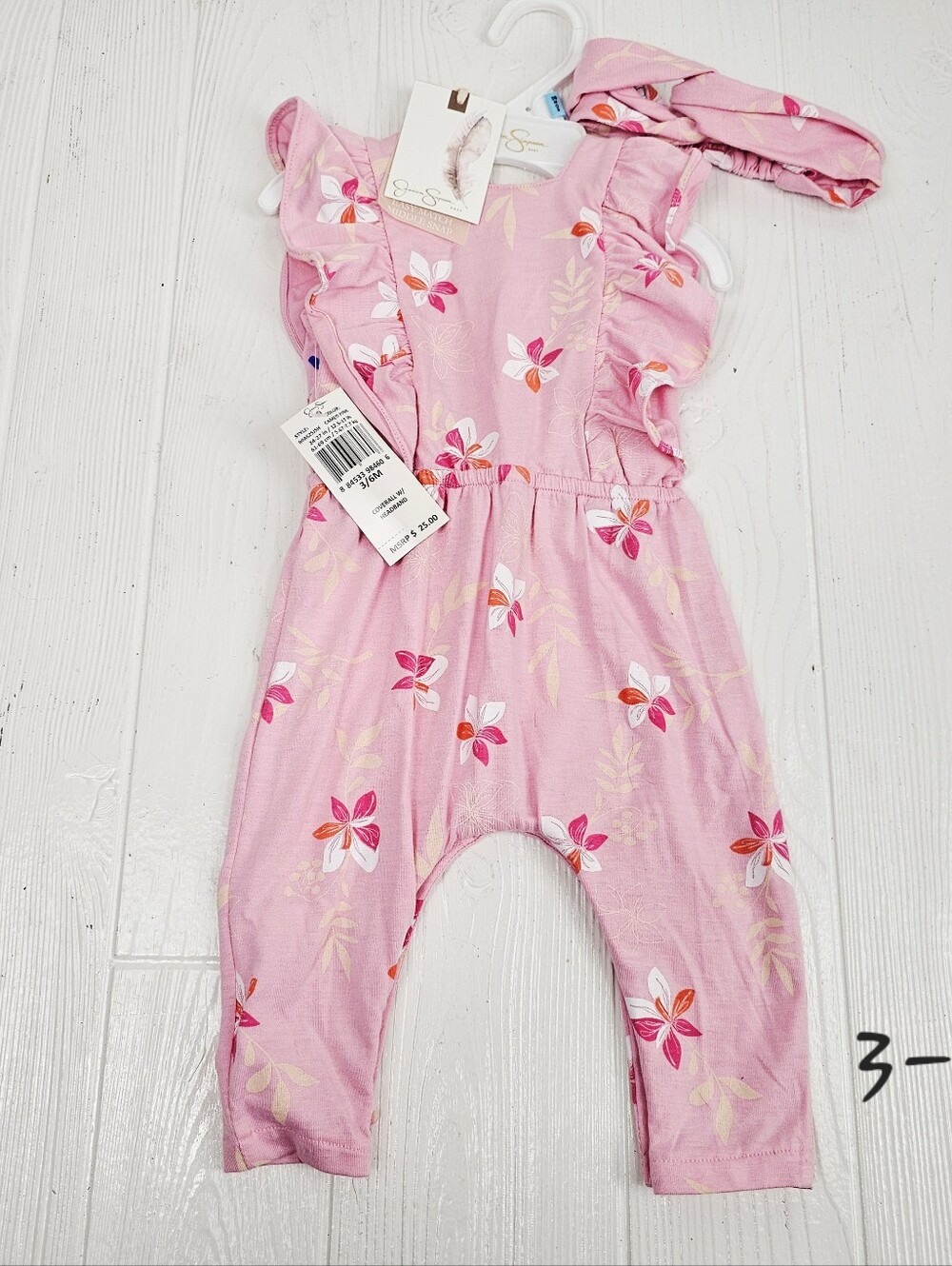 Jessica Simpson Baby Girls Floral Footed Sleeper